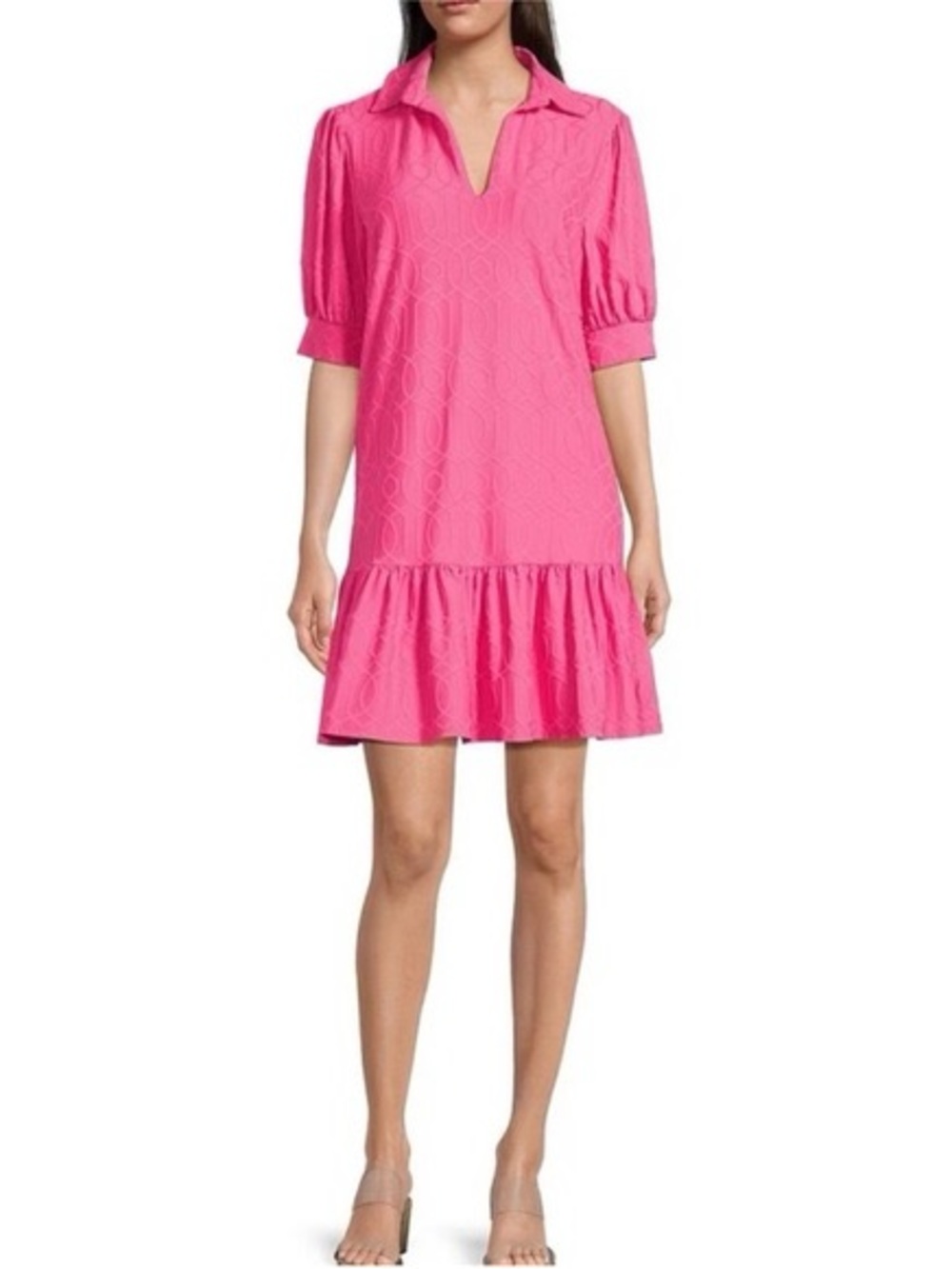 Jude connally tierny jacquard dress garden pink M NEW